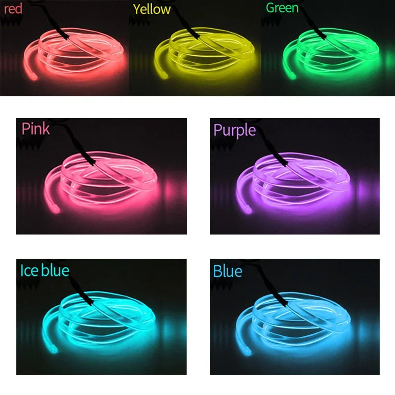 Car Interior LED Ambient Light Strip – USB Flexible EL Light