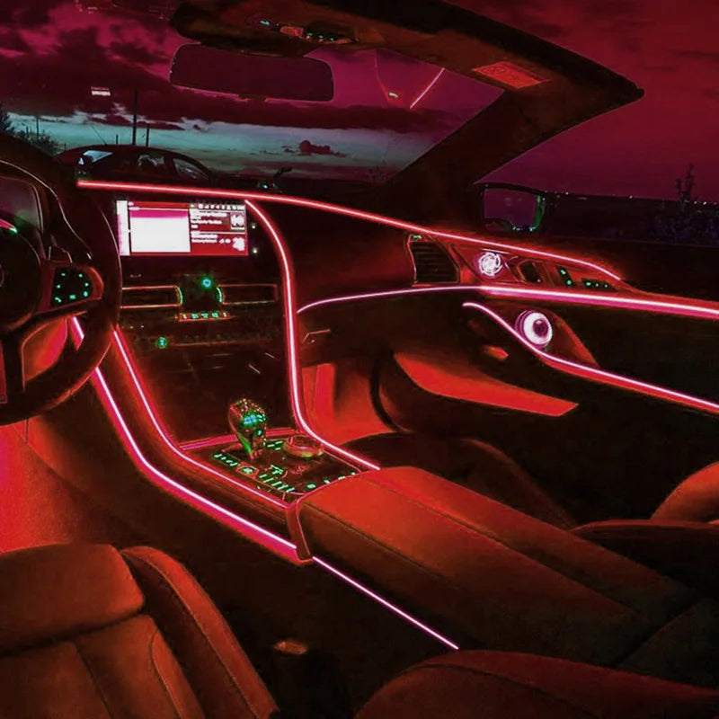 Car Interior LED Ambient Light Strip – USB Flexible EL Light