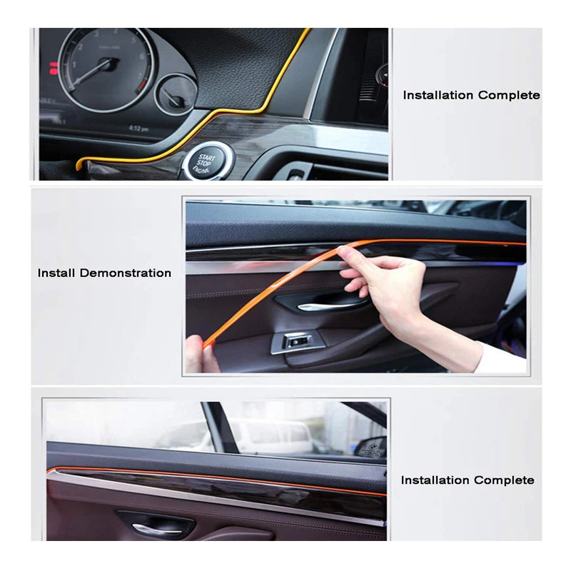 Car Interior LED Ambient Light Strip – USB Flexible EL Light