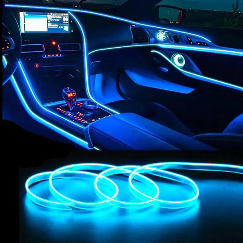 Car Interior LED Ambient Light Strip – USB Flexible EL Light